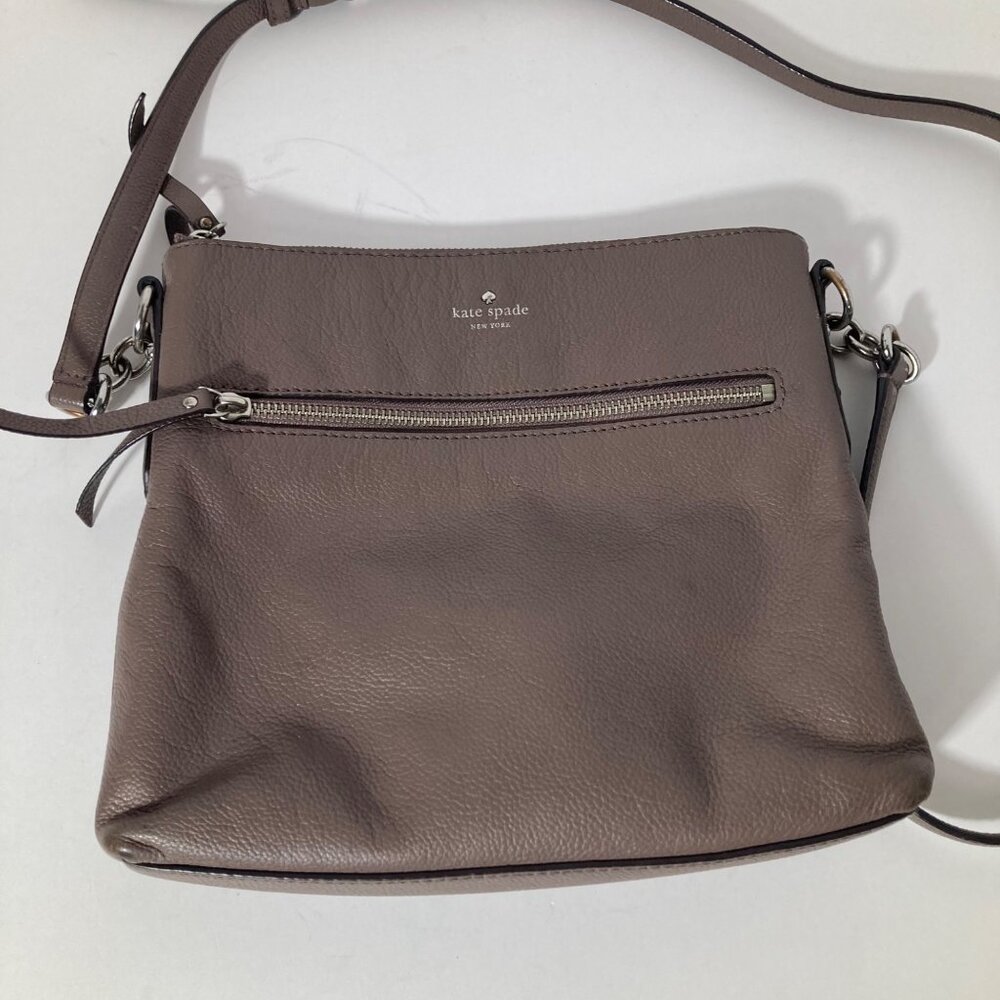 Womens Kate Spade Leather Crossbody Shoulder Bag‎ Brown 9 x 10.5 x 2"